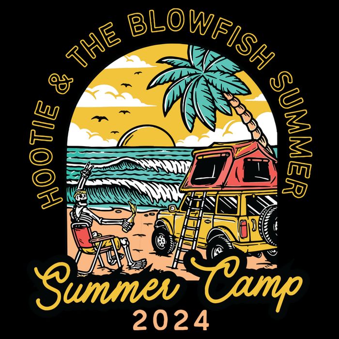 Hootie The Blowfish Summer Camp 2024 Camping With Trucks Drawstring Bag