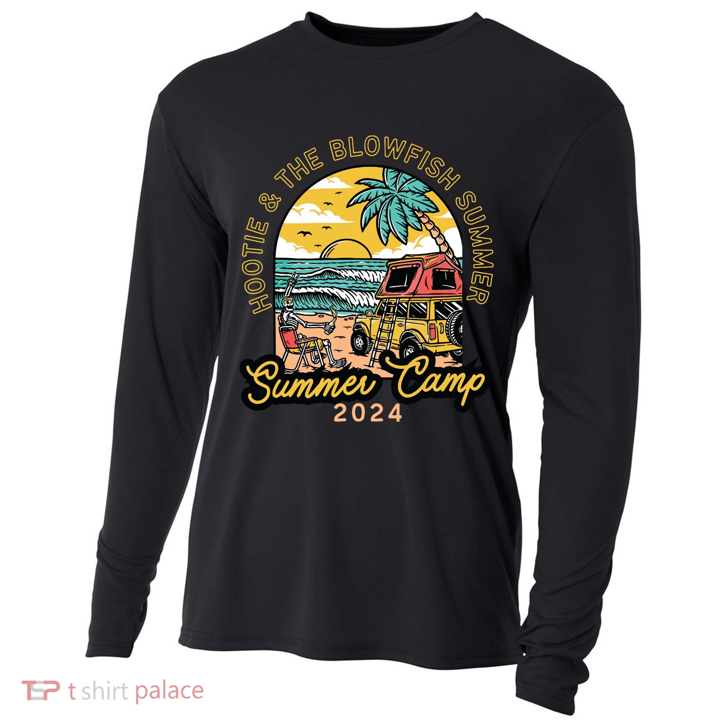 Hootie The Blowfish Summer Camp 2024 Camping With Trucks Cooling Performance Long Sleeve Crew