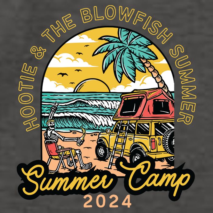 Hootie The Blowfish Summer Camp 2024 Camping With Trucks Vector Backpack