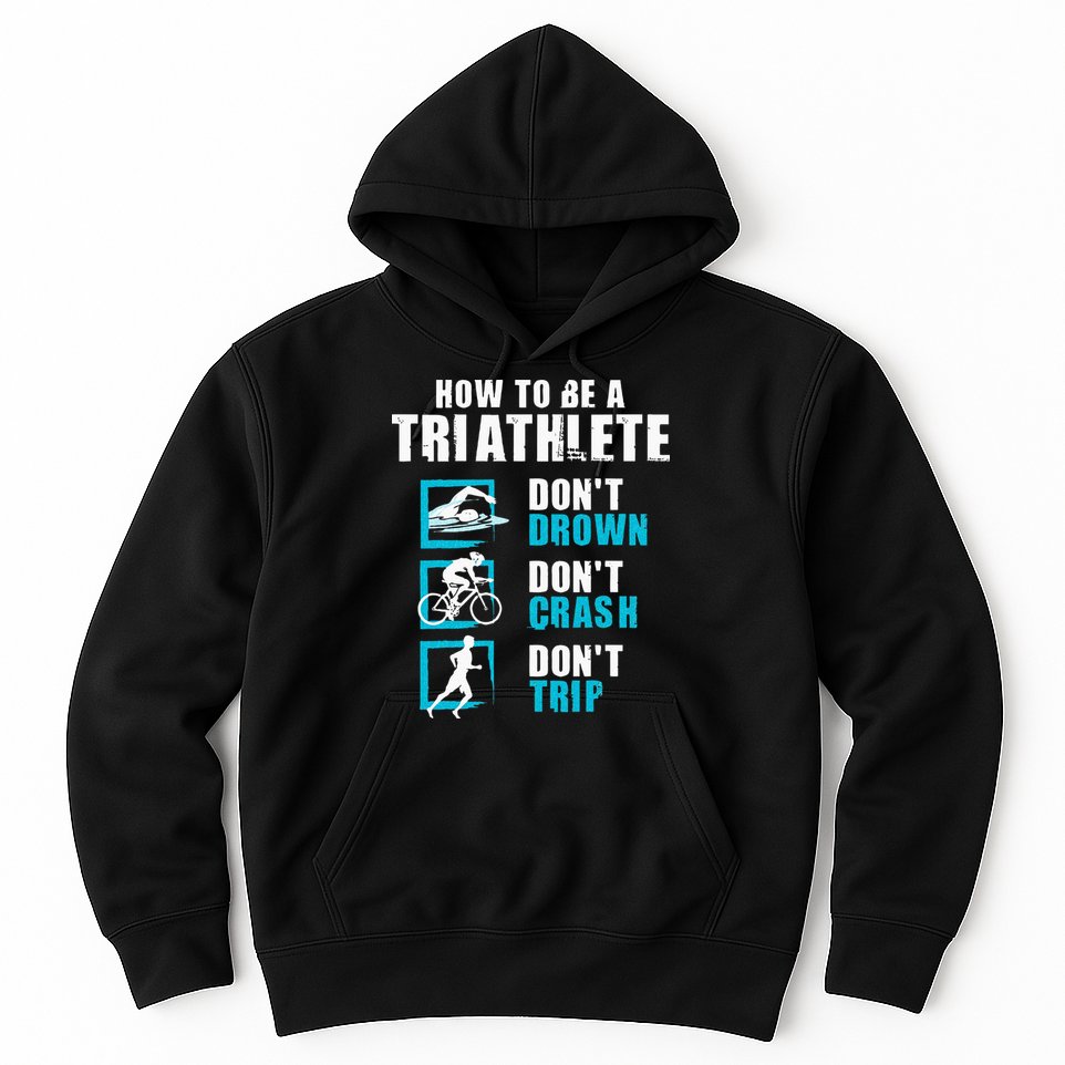 How To Be A Triathlete Triathlon Swimming Running Cycling Hoodie