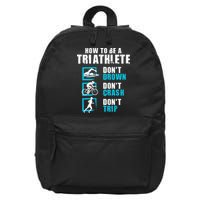 How To Be A Triathlete Triathlon Swimming Running Cycling 16 in Basic Backpack
