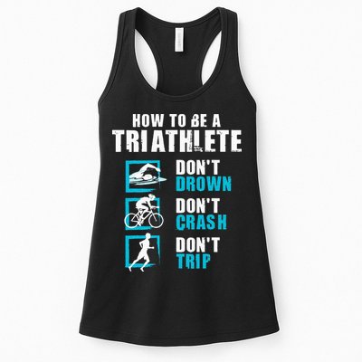 How To Be A Triathlete Triathlon Swimming Running Cycling Womens Tank Top
