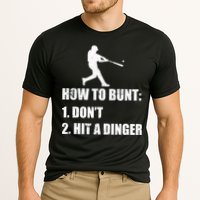 How To Bunt Dont Hit A Dinger Funny Baseball Cooling Performance Crew T-Shirt