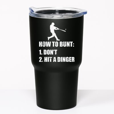 How To Bunt Dont Hit A Dinger Funny Baseball Tumbler