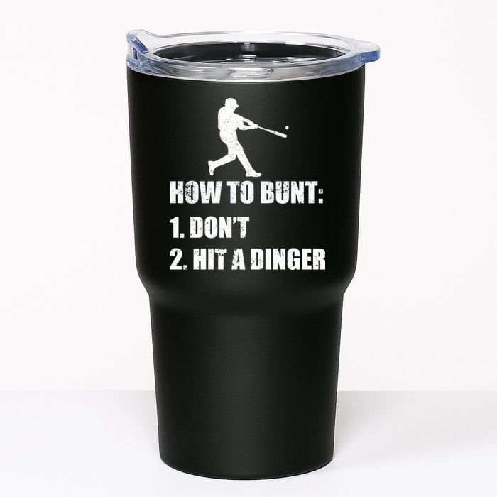 How To Bunt Dont Hit A Dinger Funny Baseball Tumbler