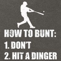 How To Bunt Dont Hit A Dinger Funny Baseball Cotton Canvas Backpack