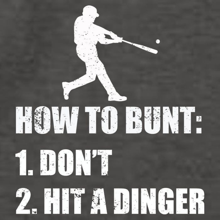 How To Bunt Dont Hit A Dinger Funny Baseball Vector Backpack