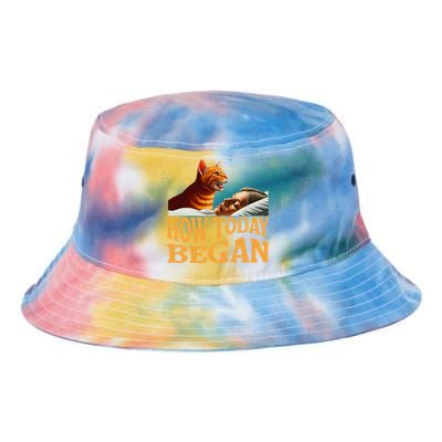 How Today Began Cat Woke Me Early Again Cat Alarm Tie Dye Newport Bucket Hat