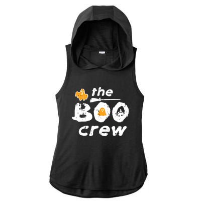 Halloween The Boo Crew Matching Costume Squad Women Ladies PosiCharge Tri-Blend Wicking Draft Hoodie Tank