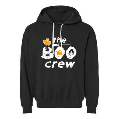 Halloween The Boo Crew Matching Costume Squad Women Garment-Dyed Fleece Hoodie