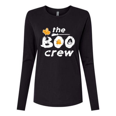 Halloween The Boo Crew Matching Costume Squad Women Womens Cotton Relaxed Long Sleeve T-Shirt