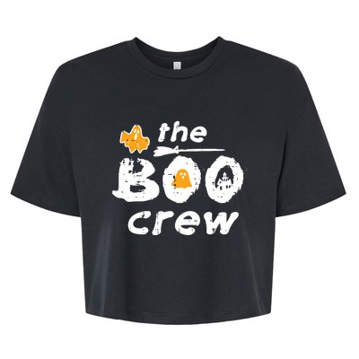 Halloween The Boo Crew Matching Costume Squad Women Bella+Canvas Jersey Crop Tee