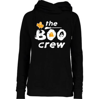 Halloween The Boo Crew Matching Costume Squad Women Womens Funnel Neck Pullover Hood