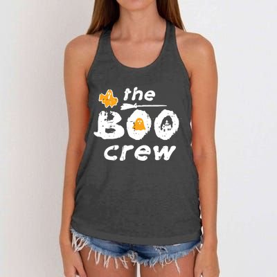 Halloween The Boo Crew Matching Costume Squad Women Women's Knotted Racerback Tank