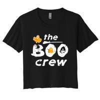 Halloween The Boo Crew Matching Costume Squad Women Women's Crop Top Tee