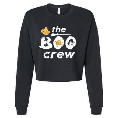 Halloween The Boo Crew Matching Costume Squad Women Cropped Pullover Crew