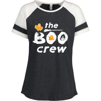 Halloween The Boo Crew Matching Costume Squad Women Enza Ladies Jersey Colorblock Tee