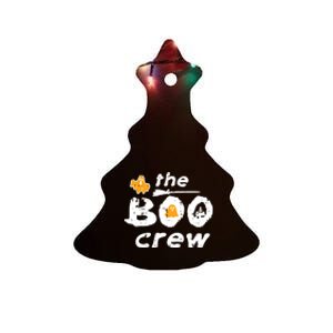 Halloween The Boo Crew Matching Costume Squad Women Ceramic Tree Ornament