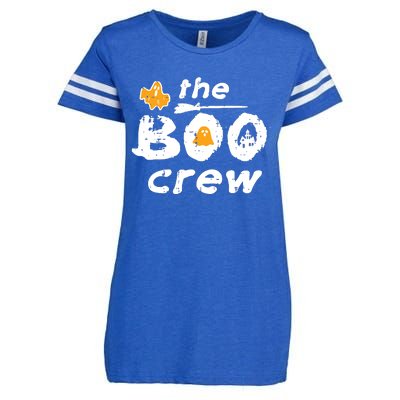 Halloween The Boo Crew Matching Costume Squad Women Enza Ladies Jersey Football T-Shirt