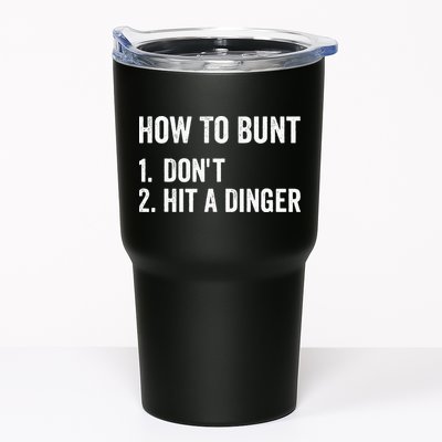 How To Bunt Dont Hit A Dinger Funny Baseball Softball Tumbler