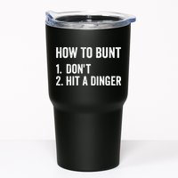 How To Bunt Dont Hit A Dinger Funny Baseball Softball Tumbler