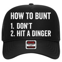 How To Bunt Dont Hit A Dinger Funny Baseball Softball Hat