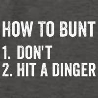 How To Bunt Dont Hit A Dinger Funny Baseball Softball Vector Backpack