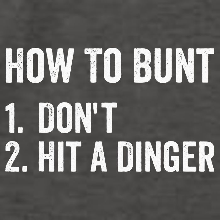 How To Bunt Dont Hit A Dinger Funny Baseball Softball Vector Backpack