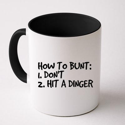How To Bunt Don't Hit Dinger Gift Funny Baseball Gift Idea Mug