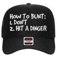 How To Bunt Don't Hit Dinger Gift Funny Baseball Gift Idea Hat
