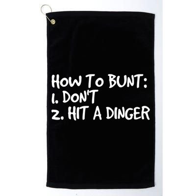 How To Bunt Don't Hit Dinger Gift Funny Baseball Gift Idea Golf Towel