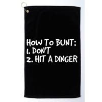 How To Bunt Don't Hit Dinger Gift Funny Baseball Gift Idea Golf Towel