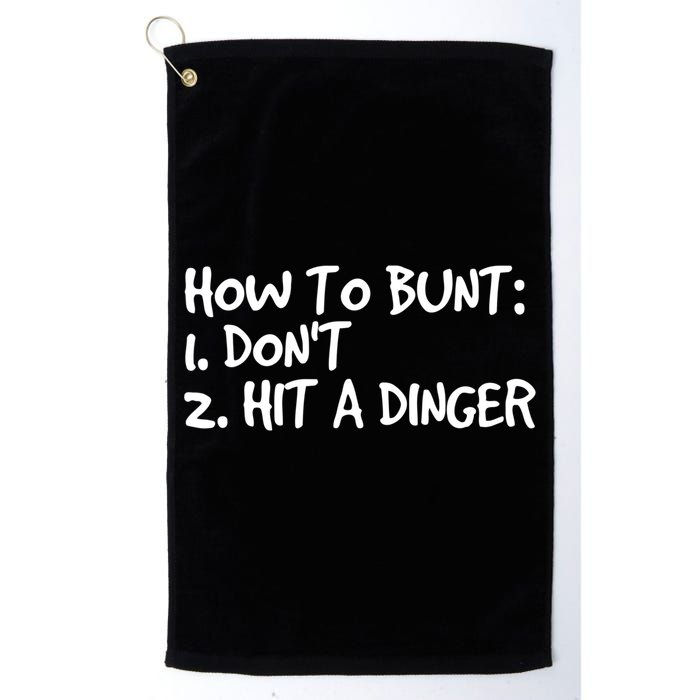 How To Bunt Don't Hit Dinger Gift Funny Baseball Gift Idea Golf Towel