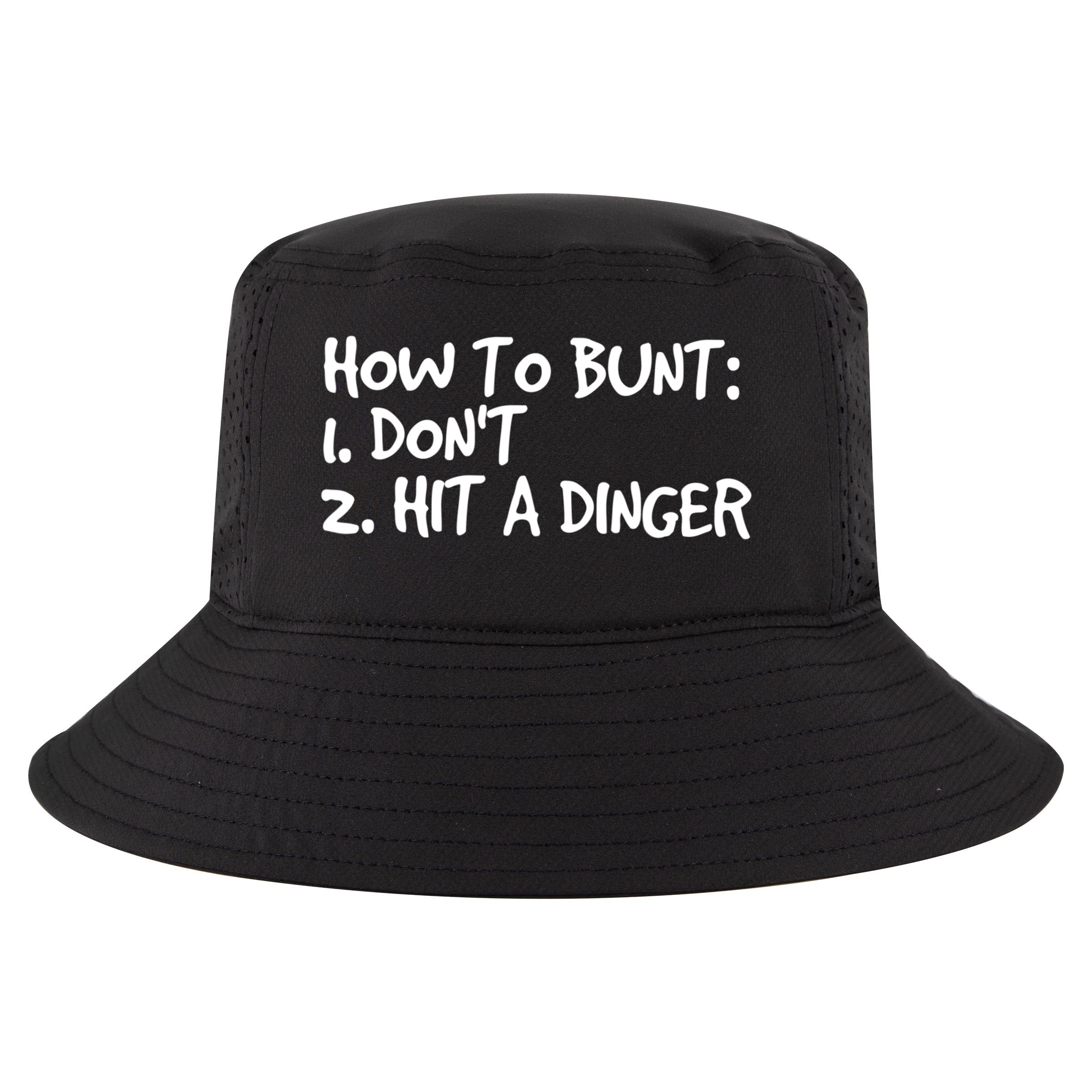 How To Bunt Don't Hit Dinger Gift Funny Baseball Gift Idea Tall T-Shirt