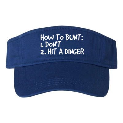 How To Bunt Don't Hit Dinger Gift Funny Baseball Gift Idea Visor