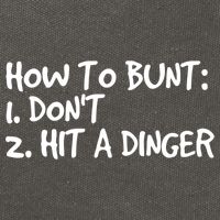 How To Bunt Don't Hit Dinger Gift Funny Baseball Gift Idea Cotton Canvas Backpack