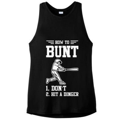How To Bunt Batter Baseball Men Catcher Pitcher Ladies PosiCharge Tri-Blend Wicking Tank
