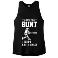 How To Bunt Batter Baseball Men Catcher Pitcher Ladies PosiCharge Tri-Blend Wicking Tank