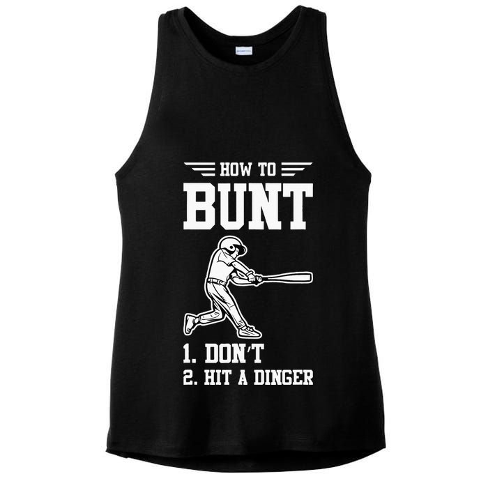 How To Bunt Batter Baseball Men Catcher Pitcher Ladies PosiCharge Tri-Blend Wicking Tank
