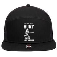 How To Bunt Batter Baseball Men Catcher Pitcher 7 Panel Mesh Trucker Snapback Hat