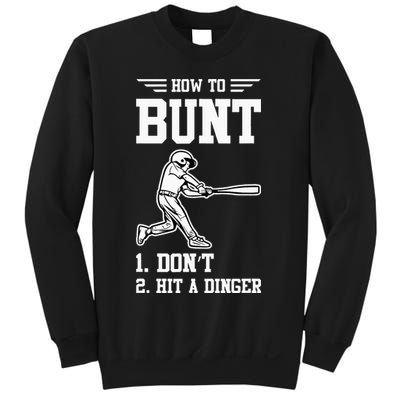 How To Bunt Batter Baseball Men Catcher Pitcher Sweatshirt