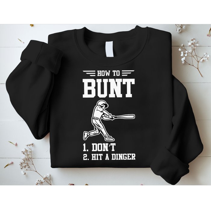 How To Bunt Batter Baseball Men Catcher Pitcher Sweatshirt