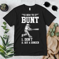 How To Bunt Batter Baseball Men Catcher Pitcher Premium T-Shirt