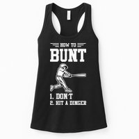 How To Bunt Batter Baseball Men Catcher Pitcher Womens Tank Top