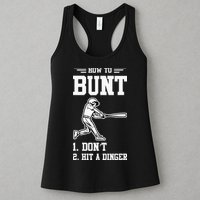 How To Bunt Batter Baseball Men Catcher Pitcher Womens Tank Top