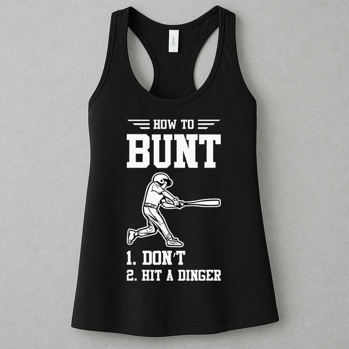 How To Bunt Batter Baseball Men Catcher Pitcher Womens Tank Top