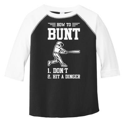 How To Bunt Batter Baseball Men Catcher Pitcher Toddler Fine Jersey T-Shirt