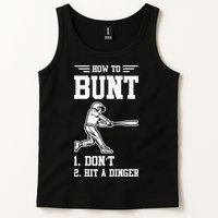 How To Bunt Batter Baseball Men Catcher Pitcher Tank Top