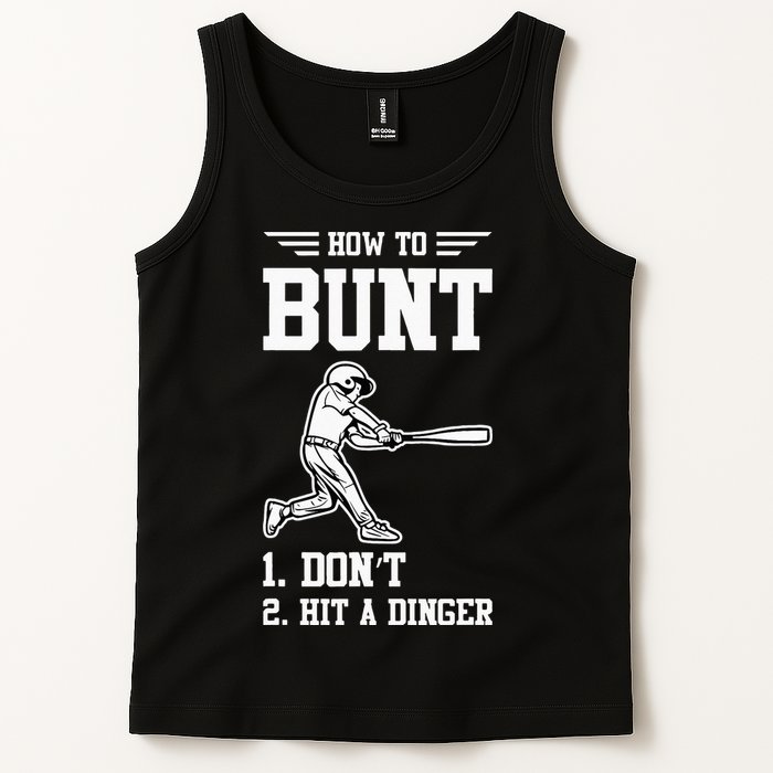 How To Bunt Batter Baseball Men Catcher Pitcher Tank Top