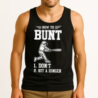 How To Bunt Batter Baseball Men Catcher Pitcher Tank Top